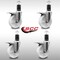 Service Caster 5'' SS Nylon Swivel 1-5/8'' Expanding Stem Caster Set Total Lock Brake, 4PK SCC-SSEXTTL20S514-NYS-158-4 - alternate 2